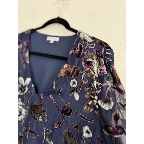 Floral Navy Midi Dress - Picture 14 of 14